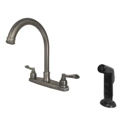 Kingston Brass NuWave French 8-Inch Center Gooseneck Kitchen Faucet