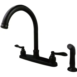 Kingston Brass NuWave French 8-Inch Center Gooseneck Kitchen Faucet