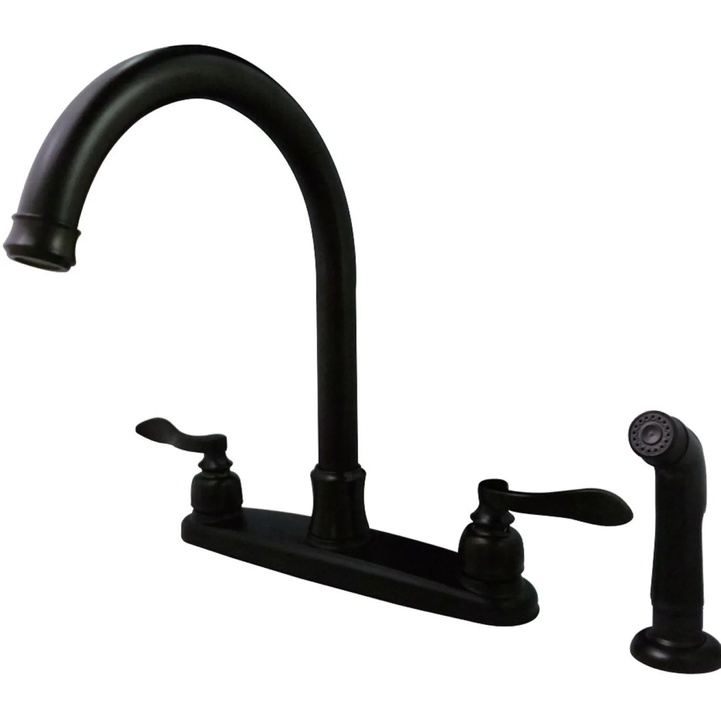 Kingston Brass NuWave French 8-Inch Center Gooseneck Kitchen Faucet
