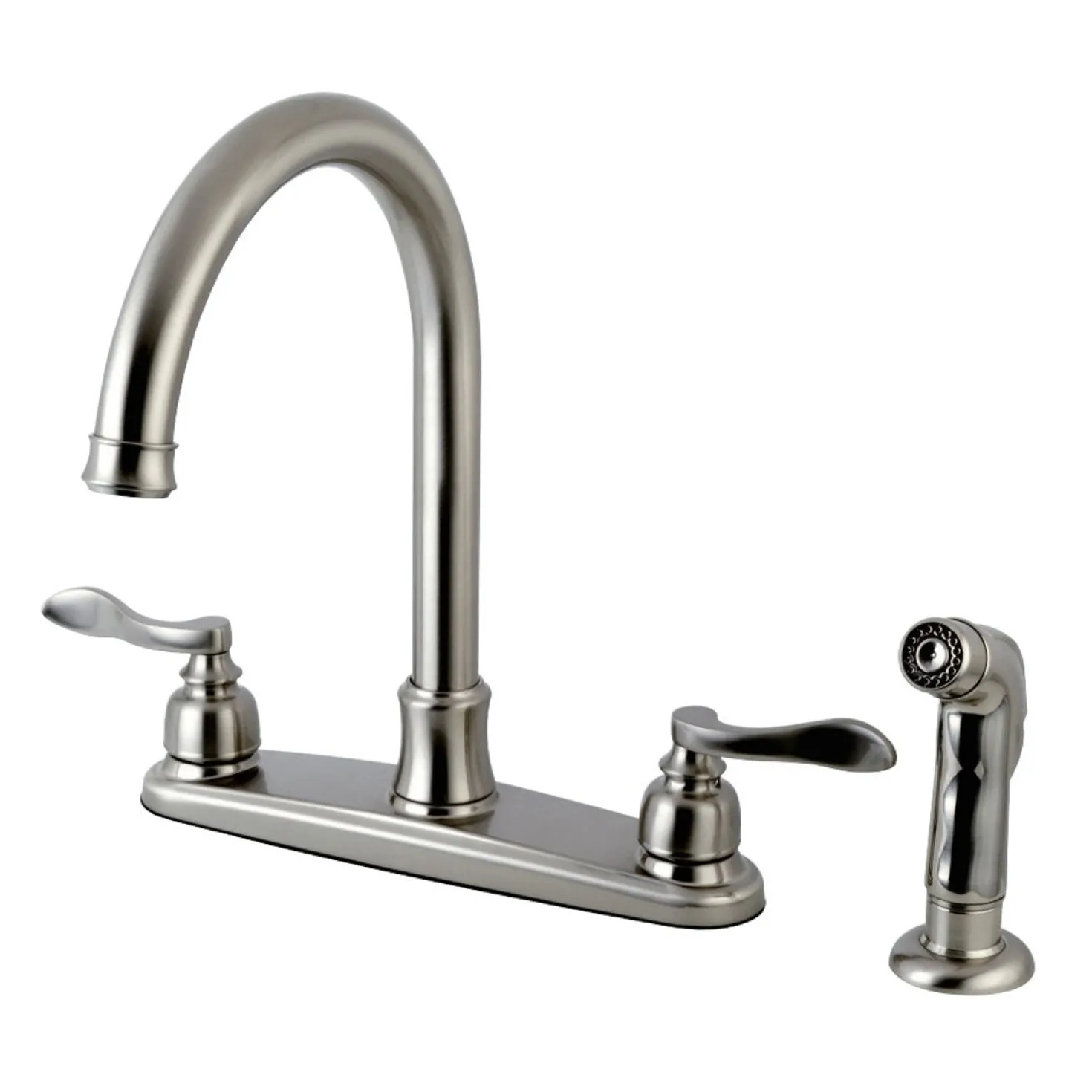 Kingston Brass NuWave French 8-Inch Center Gooseneck Kitchen Faucet