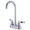 Kingston Brass NuWave French 4-Inch Centerset High-Arch Bar Faucet