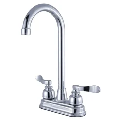 Kingston Brass NuWave French 4-Inch Centerset High-Arch Bar Faucet