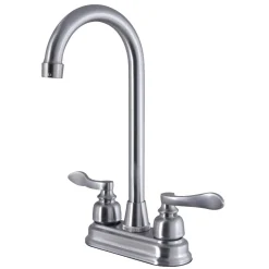 Kingston Brass NuWave French 4-Inch Centerset High-Arch Bar Faucet