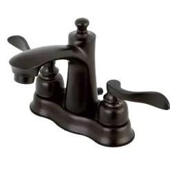 Kingston Brass NuWave French 4-Inch Centerset Deck Mount Bathroom Faucet