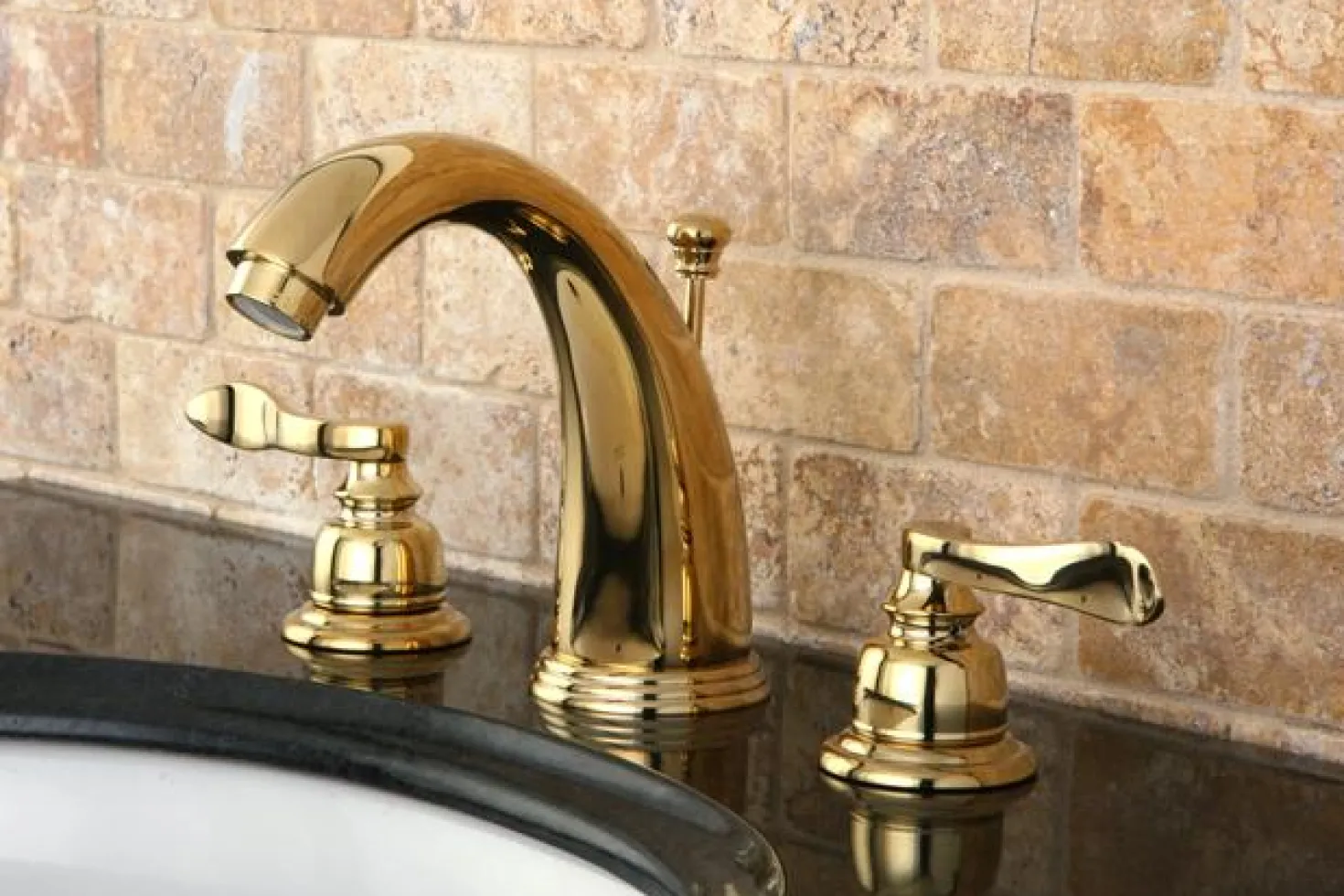 Kingston Brass NuWave French Widespread Lavatory Faucet with ABS/Brass Pop-up
