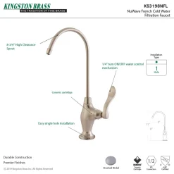 Kingston Brass NuWave French Single Handle Water Filtration Faucet