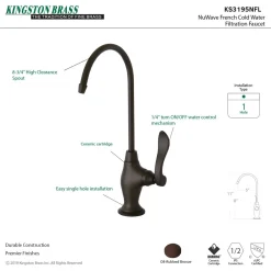 Kingston Brass NuWave French Single Handle Water Filtration Faucet