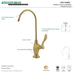 Kingston Brass NuWave French Single Handle Water Filtration Faucet
