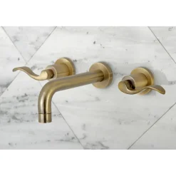 Kingston Brass NuWave 2-Handle Wall Mount Bathroom Faucet