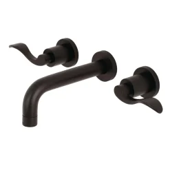 Kingston Brass NuWave 2-Handle Wall Mount Bathroom Faucet