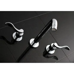 Kingston Brass NuWave 2-Handle Wall Mount Roman Tub Faucet