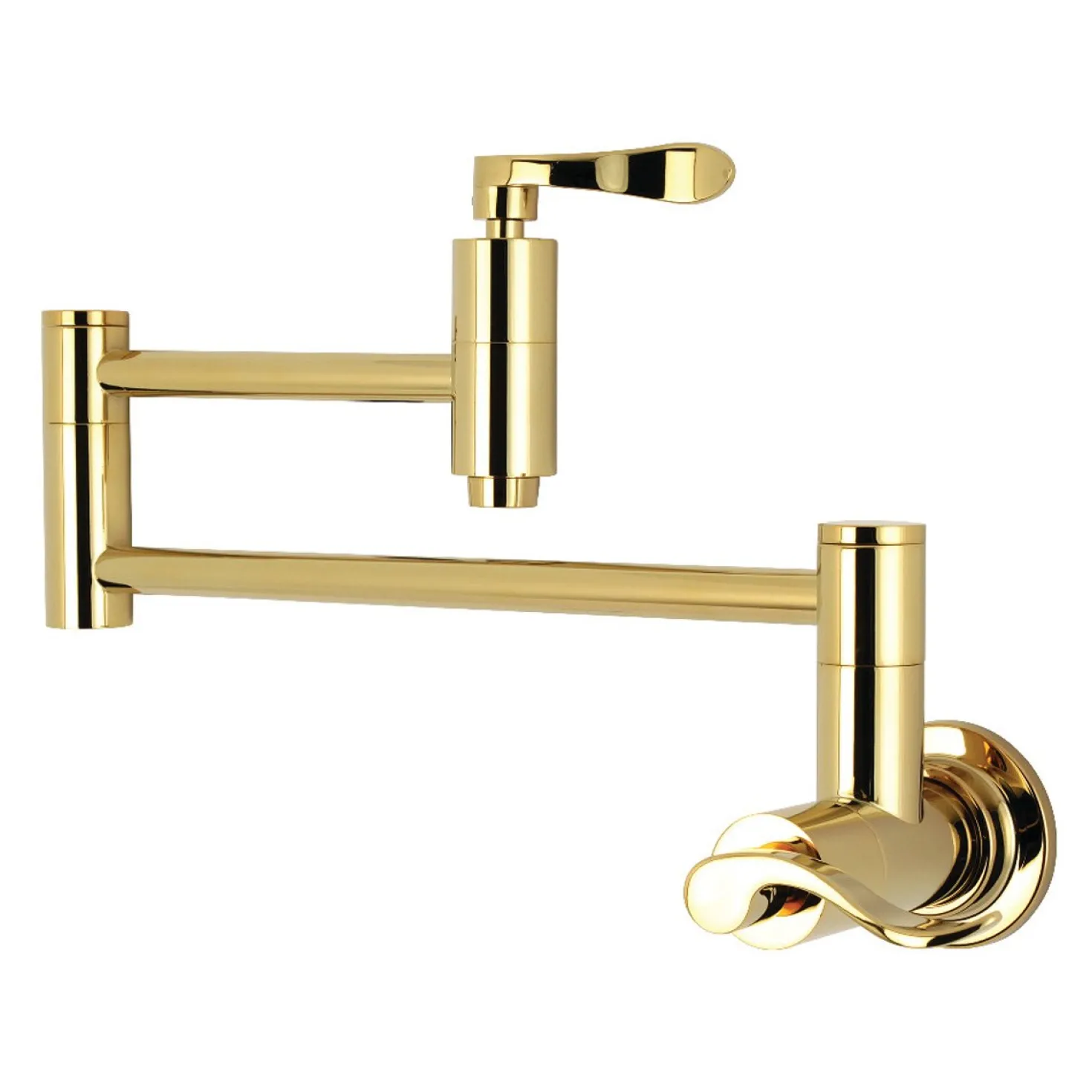 Kingston Brass NuWave Wall Mount Pot Filler Kitchen Faucet