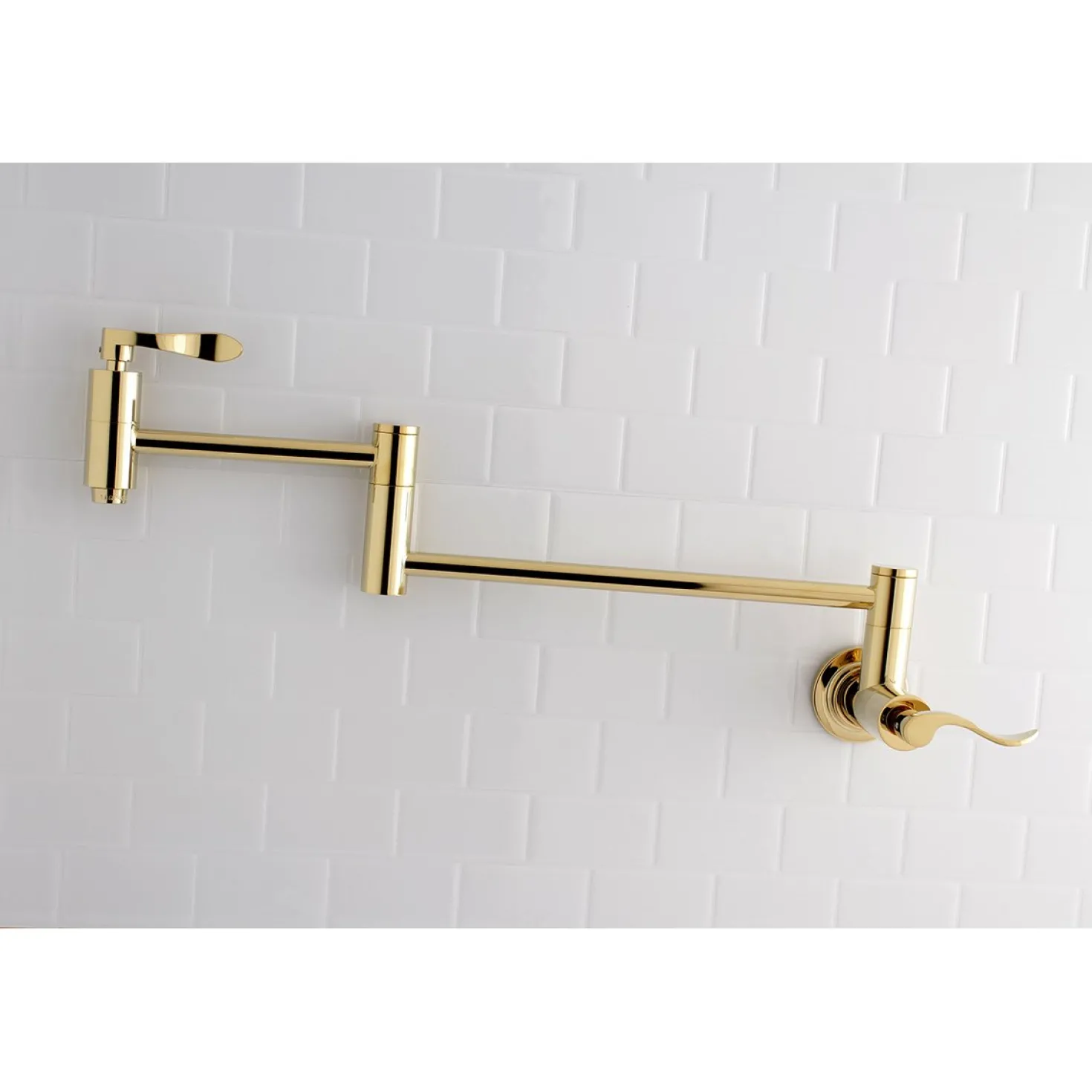 Kingston Brass NuWave Wall Mount Pot Filler Kitchen Faucet