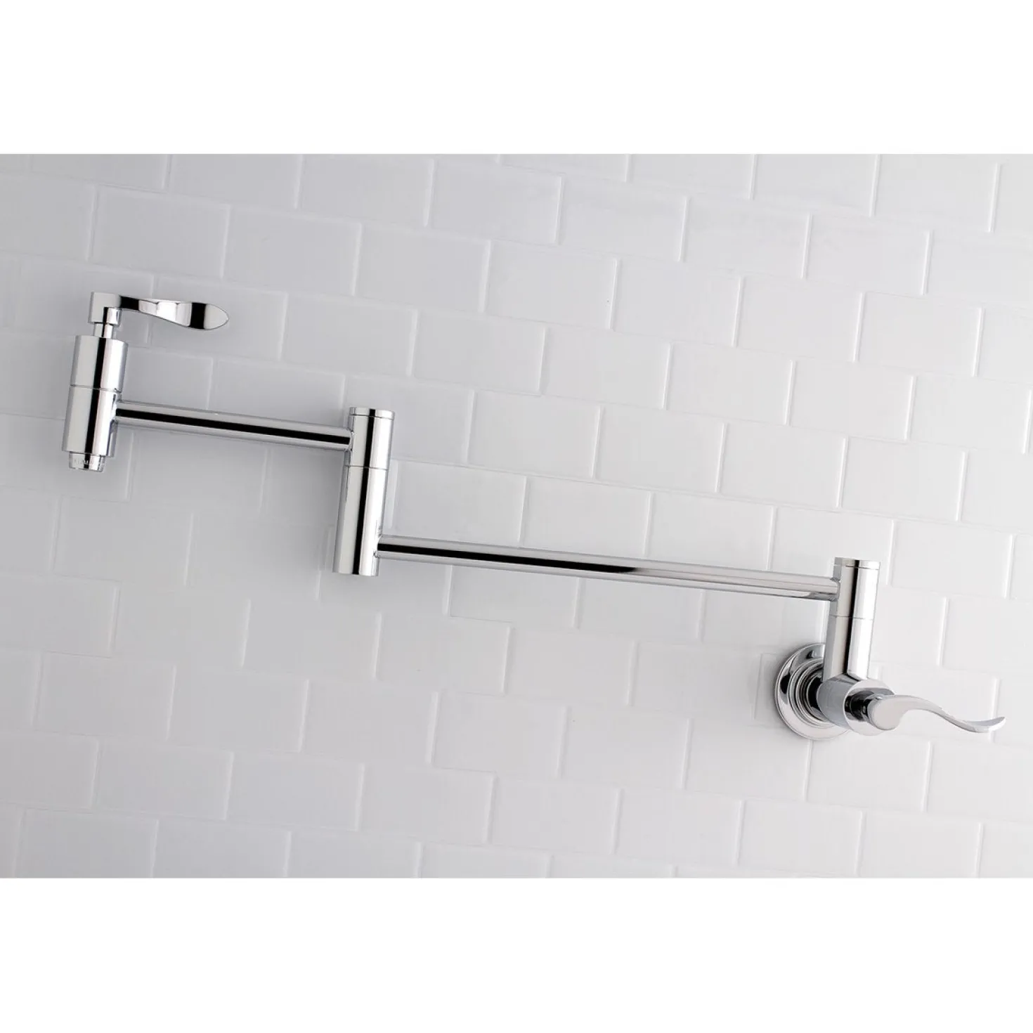 Kingston Brass NuWave Wall Mount Pot Filler Kitchen Faucet