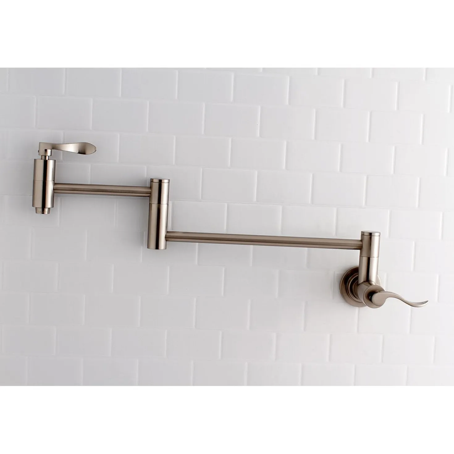 Kingston Brass NuWave Wall Mount Pot Filler Kitchen Faucet
