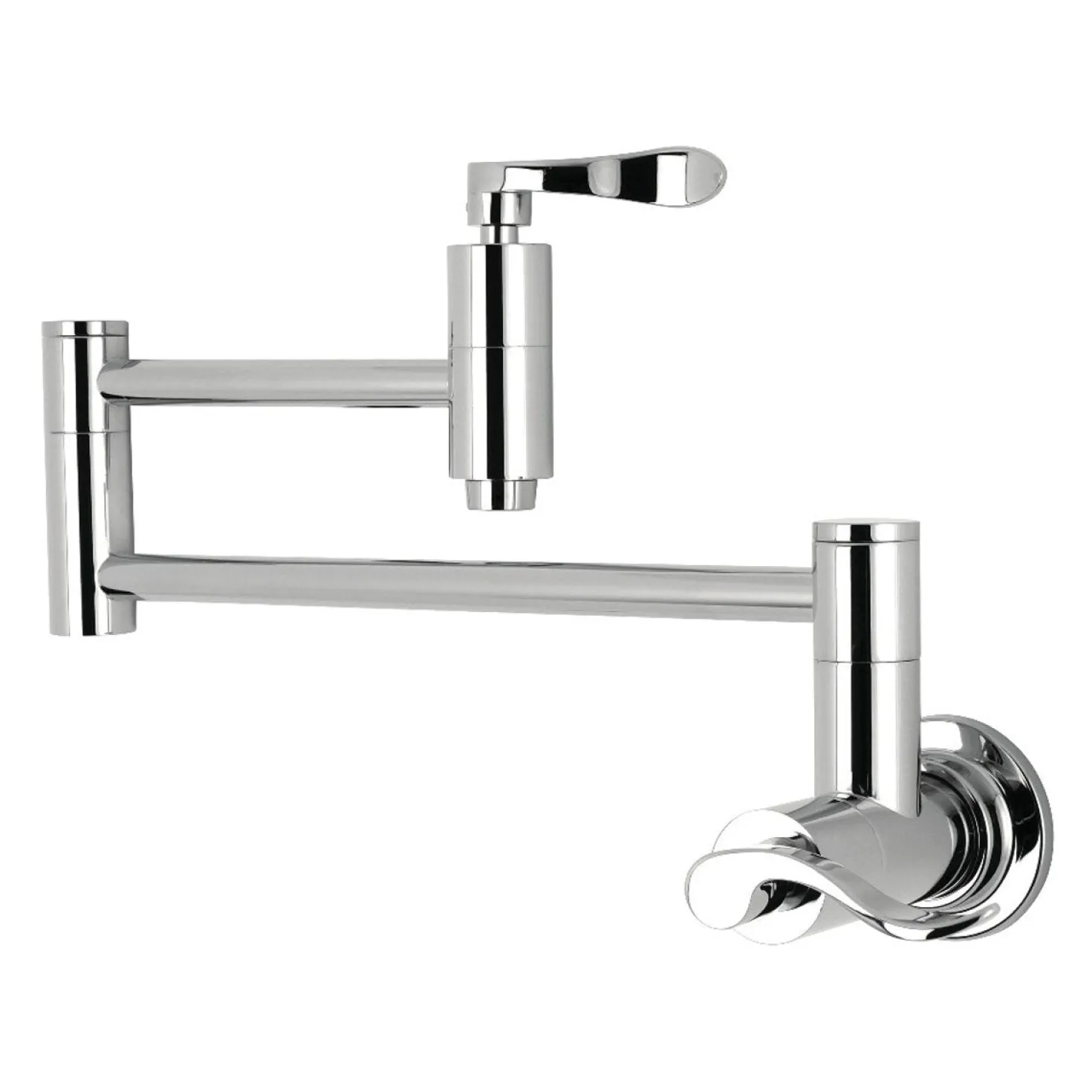 Kingston Brass NuWave Wall Mount Pot Filler Kitchen Faucet