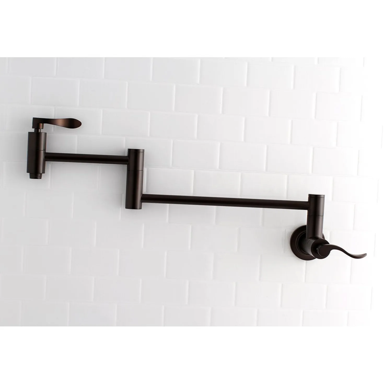 Kingston Brass NuWave Wall Mount Pot Filler Kitchen Faucet