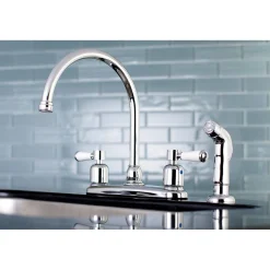 Kingston Brass Paris Deck Mount Centerset Kitchen Faucet