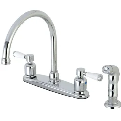 Kingston Brass Paris Deck Mount Centerset Kitchen Faucet