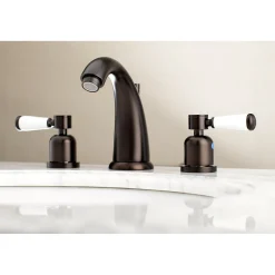 Kingston Brass Paris Deck Mount 8" Widespread Bathroom Faucet