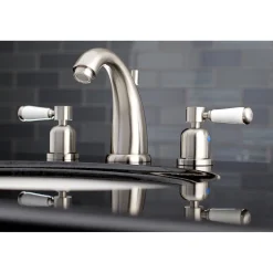 Kingston Brass Paris Deck Mount 8" Widespread Bathroom Faucet