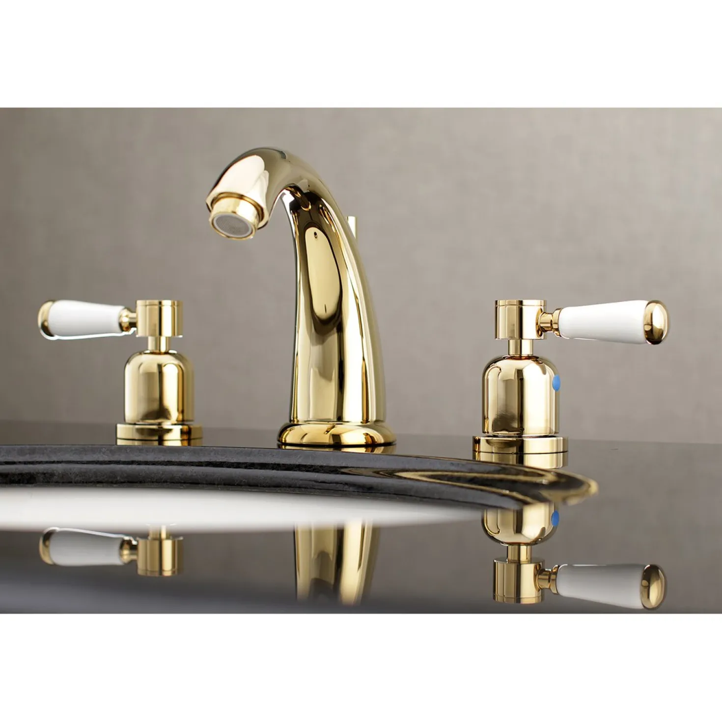 Kingston Brass Paris Deck Mount 8" Widespread Bathroom Faucet