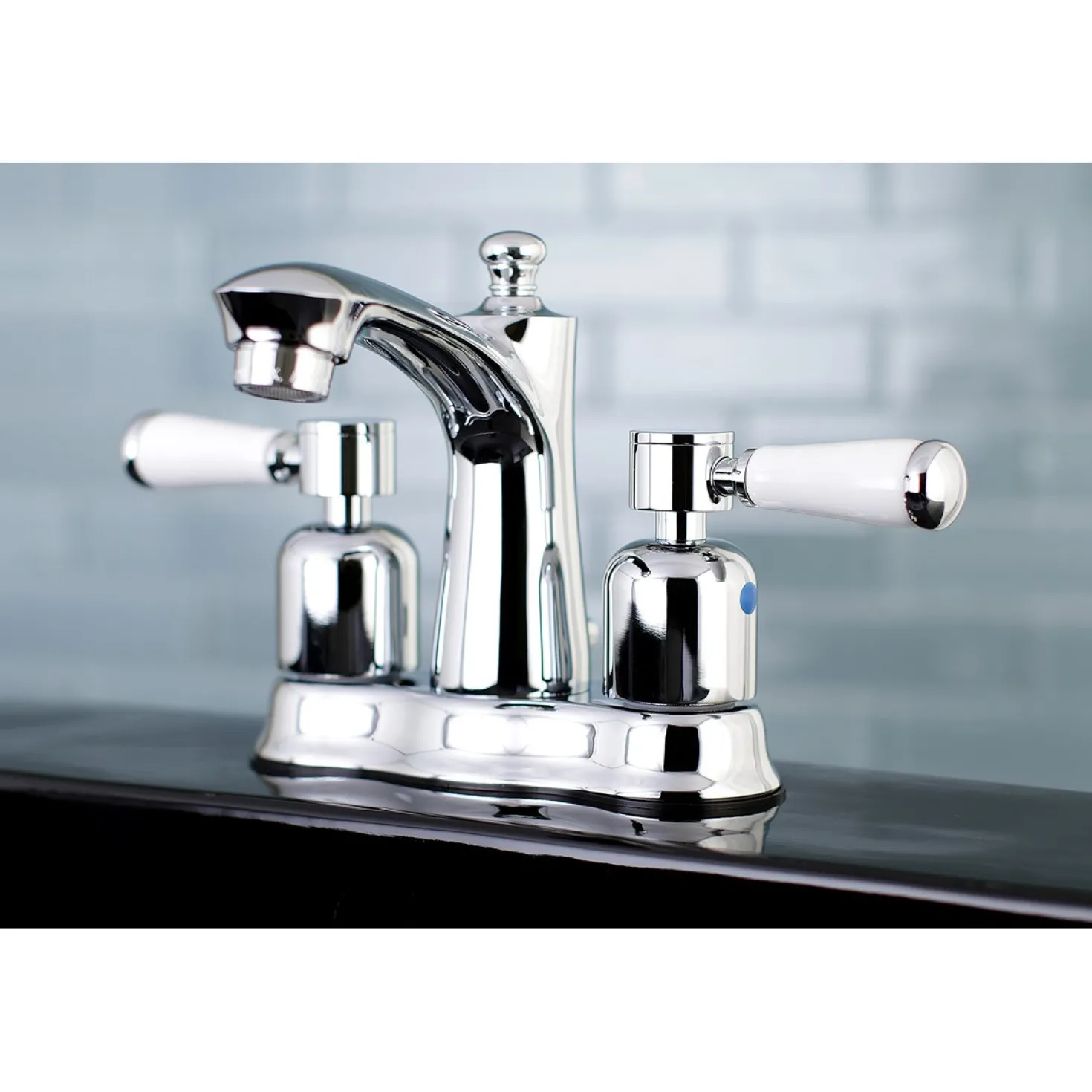 Kingston Brass Paris 4-Inch Centerset Deck Mount Bathroom Faucet