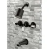 Kingston Brass Paris Three-Handle Tub and Shower Faucet