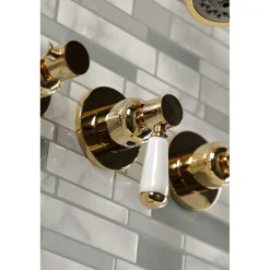 Kingston Brass Paris Three-Handle Tub and Shower Faucet