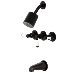 Kingston Brass Paris Three-Handle Tub and Shower Faucet