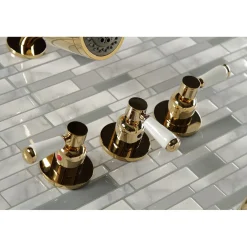 Kingston Brass Paris Three-Handle Tub and Shower Faucet