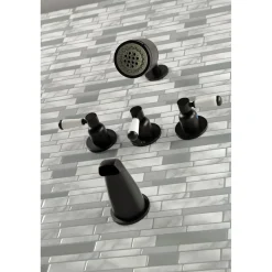 Kingston Brass Paris Three-Handle Tub and Shower Faucet