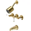 Kingston Brass Paris Three-Handle Tub and Shower Faucet