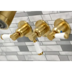 Kingston Brass Paris Three-Handle Tub and Shower Faucet