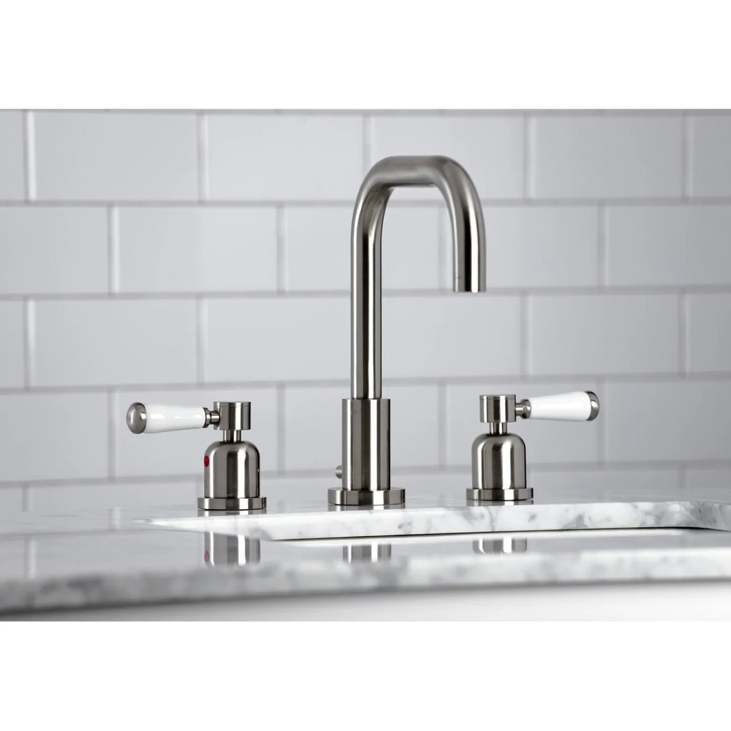 Kingston Brass Paris Widespread Bathroom Faucet with Brass Pop-Up