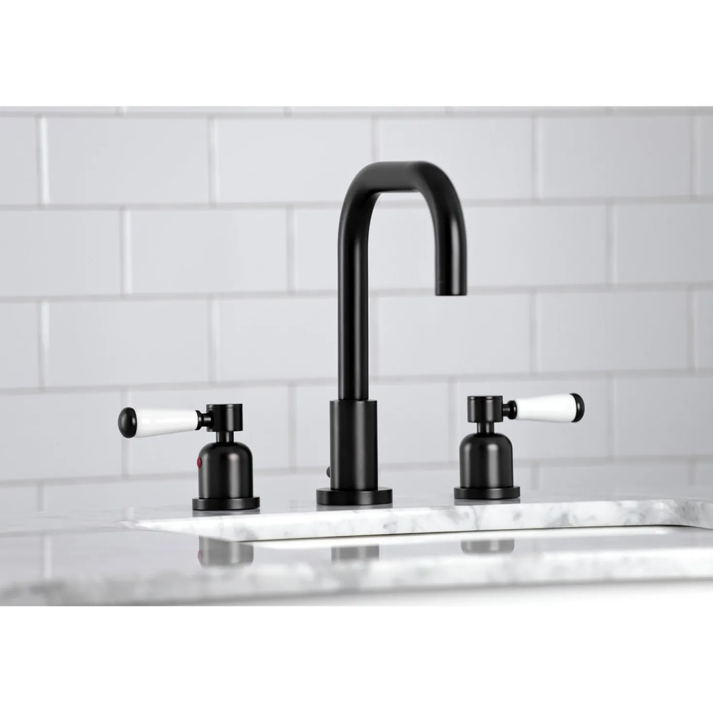 Kingston Brass Paris Widespread Bathroom Faucet with Brass Pop-Up