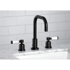 Kingston Brass Paris Widespread Bathroom Faucet with Brass Pop-Up