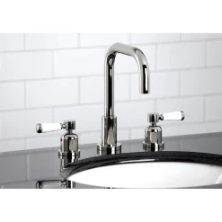 Kingston Brass Paris Widespread Bathroom Faucet with Brass Pop-Up