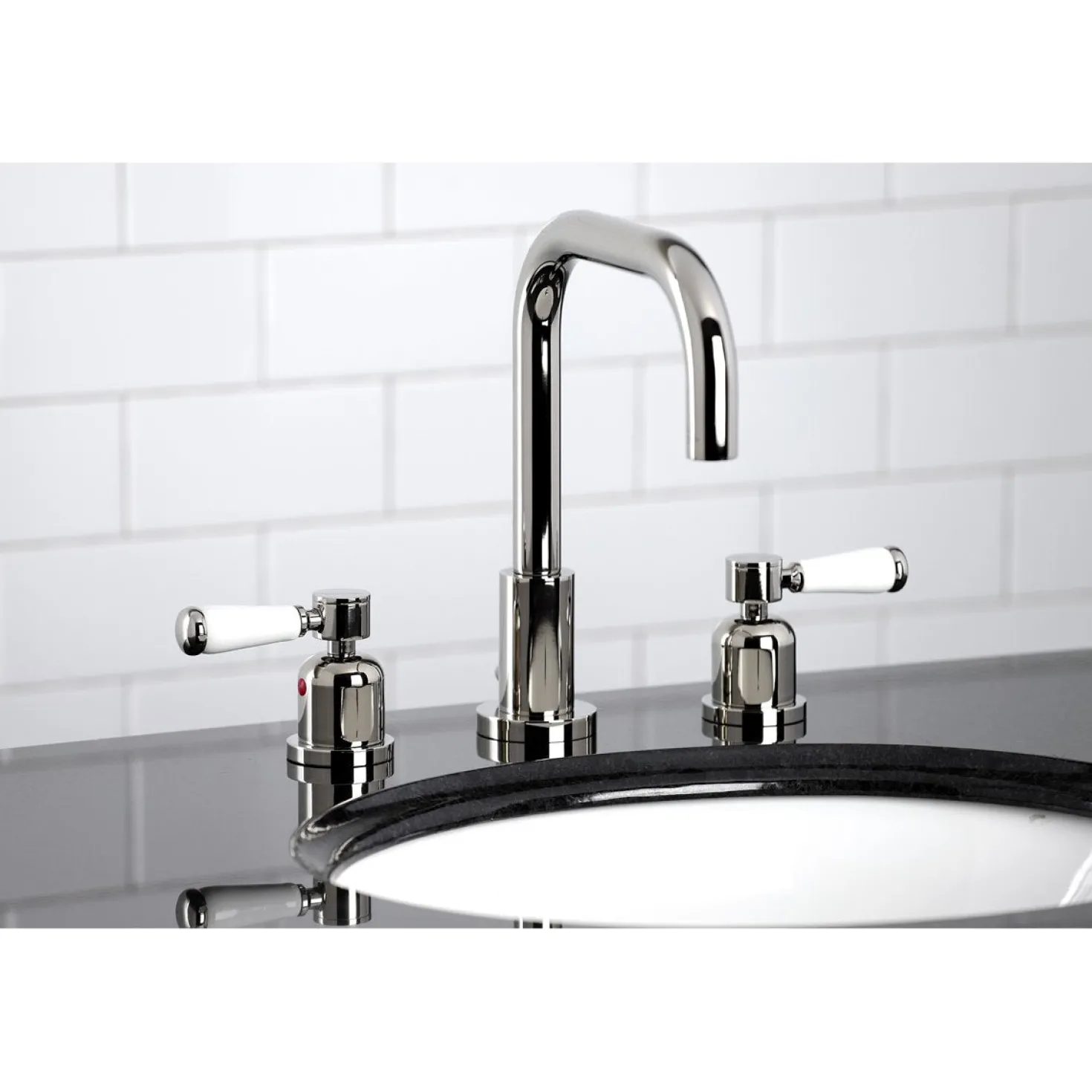 Kingston Brass Paris Widespread Bathroom Faucet with Brass Pop-Up
