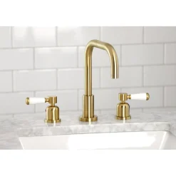 Kingston Brass Paris Widespread Bathroom Faucet with Brass Pop-Up