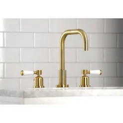 Kingston Brass Paris Widespread Bathroom Faucet with Brass Pop-Up