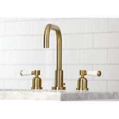 Kingston Brass Paris Widespread Bathroom Faucet with Brass Pop-Up