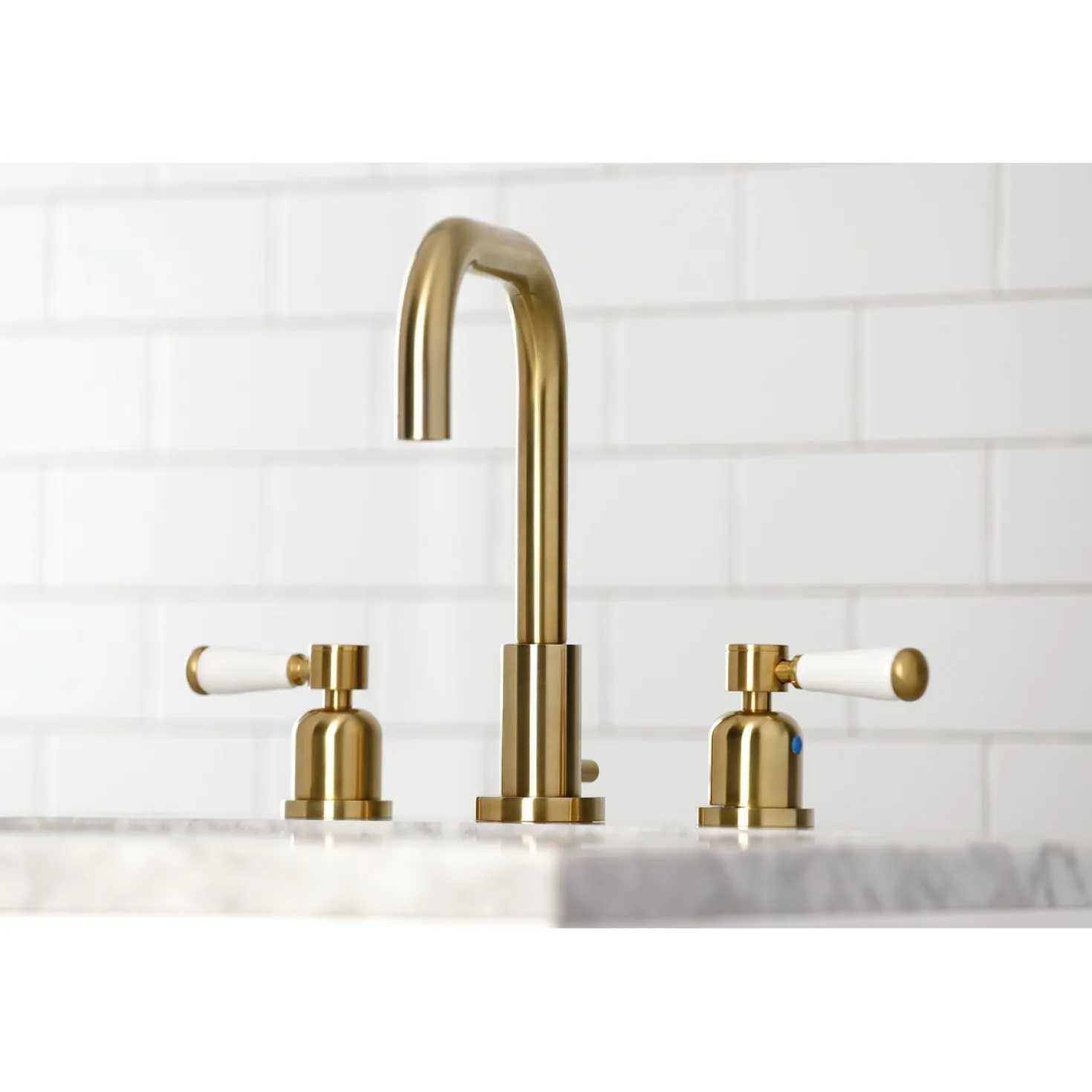 Kingston Brass Paris Widespread Bathroom Faucet with Brass Pop-Up