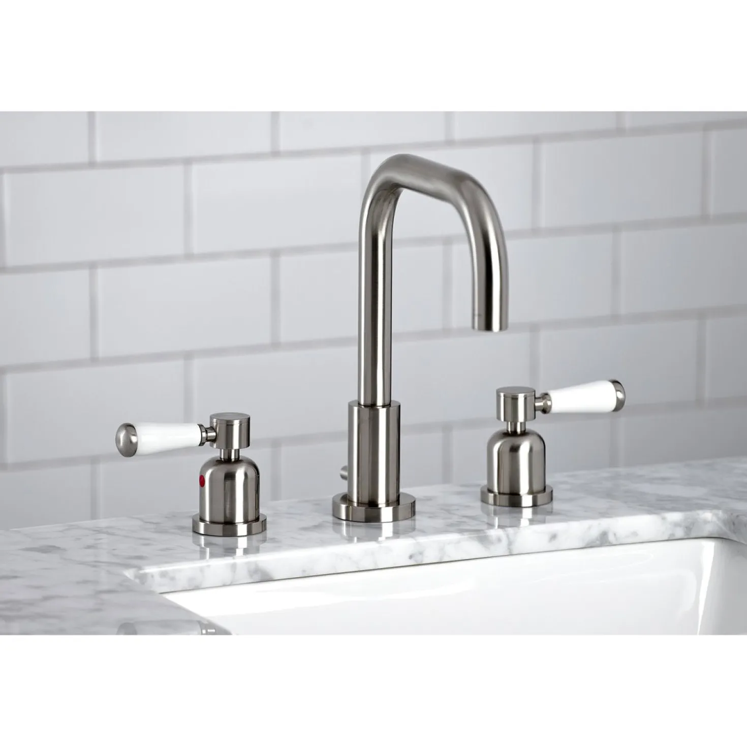 Kingston Brass Paris Widespread Bathroom Faucet with Brass Pop-Up