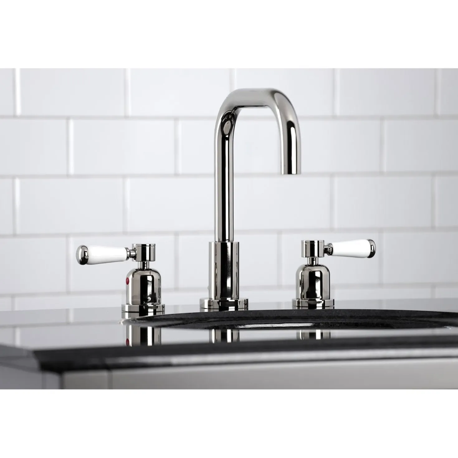 Kingston Brass Paris Widespread Bathroom Faucet with Brass Pop-Up