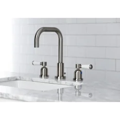 Kingston Brass Paris Widespread Bathroom Faucet with Brass Pop-Up