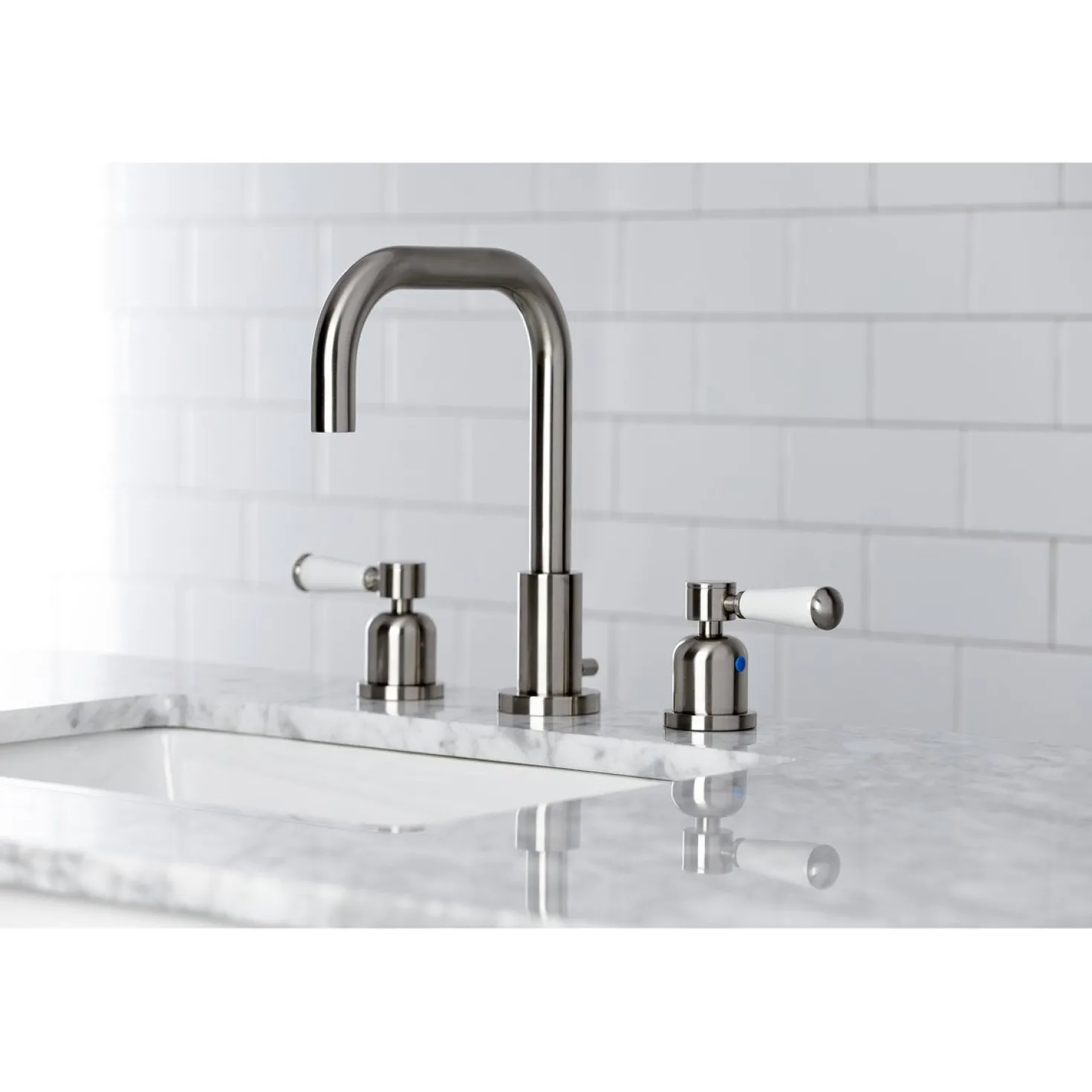 Kingston Brass Paris Widespread Bathroom Faucet with Brass Pop-Up