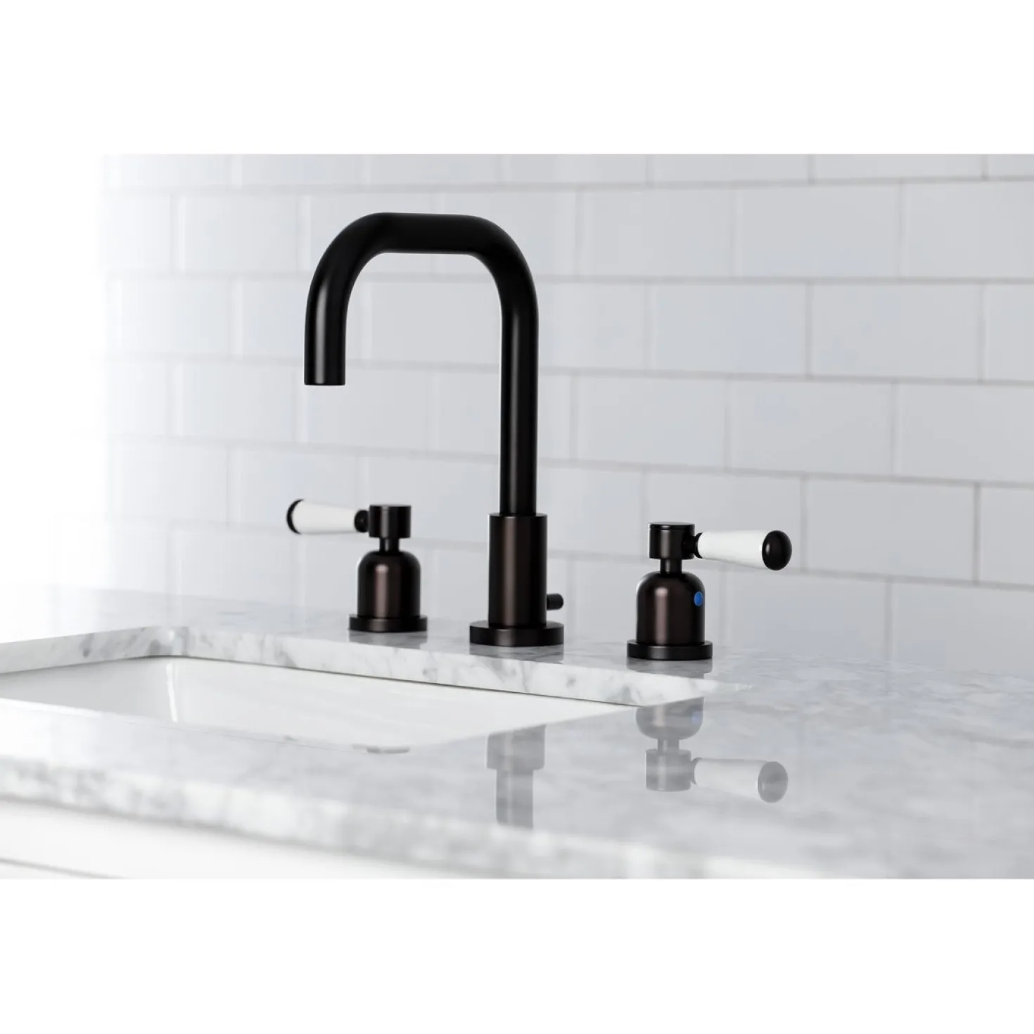 Kingston Brass Paris Widespread Bathroom Faucet with Brass Pop-Up