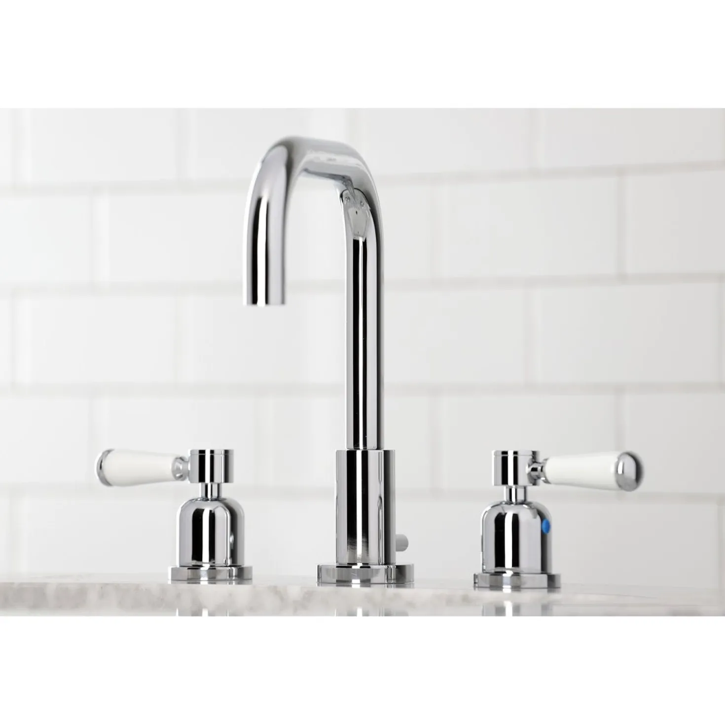 Kingston Brass Paris Widespread Bathroom Faucet with Brass Pop-Up