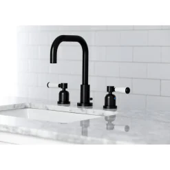 Kingston Brass Paris Widespread Bathroom Faucet with Brass Pop-Up